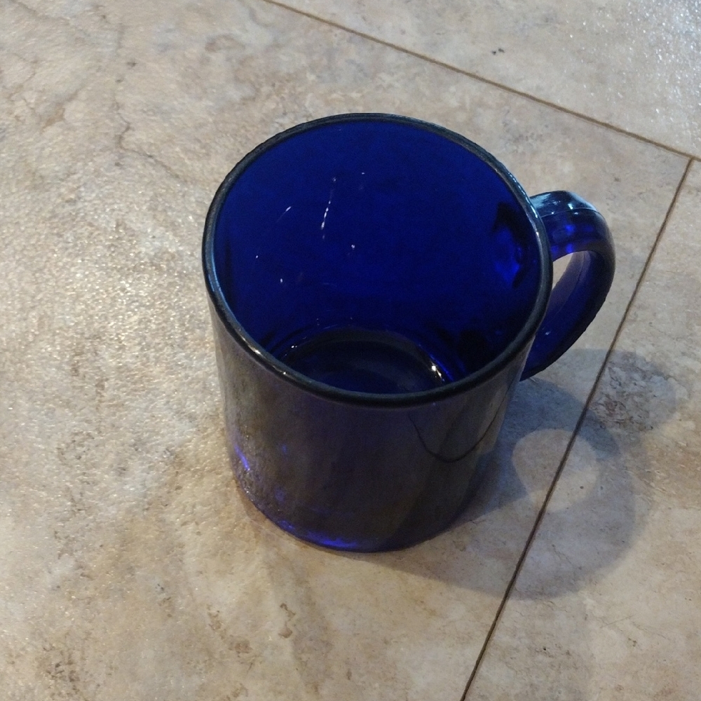 Blue Glass Coffee Mug